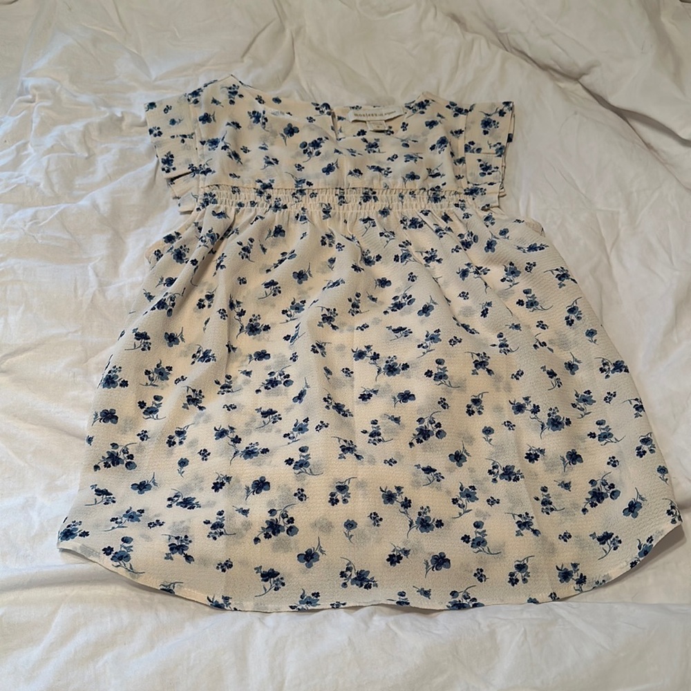 Blue flower blouse